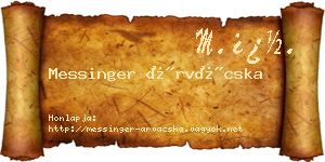 Messinger Árvácska névjegykártya
